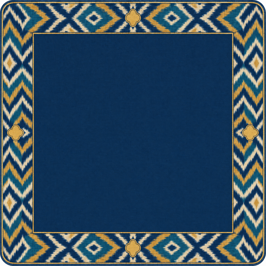 INDIGO BATIK mahjong mat design