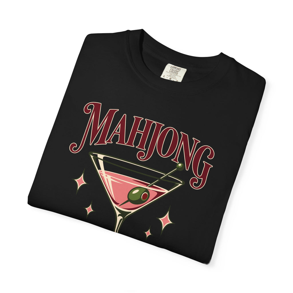 Mahjong & Martinis T-Shirt, garment-dyed cotton T-shirt