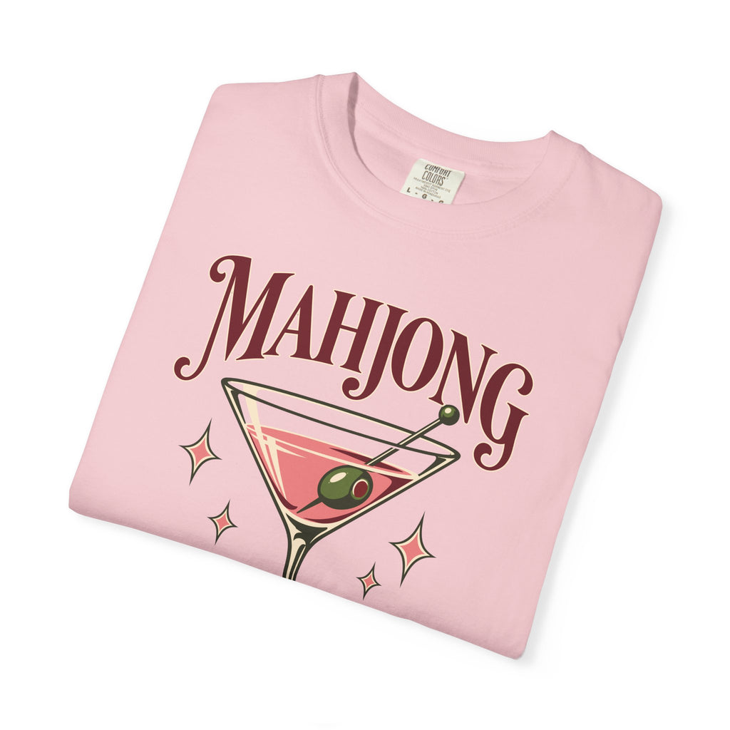 Mahjong & Martinis T-Shirt, garment-dyed cotton T-shirt