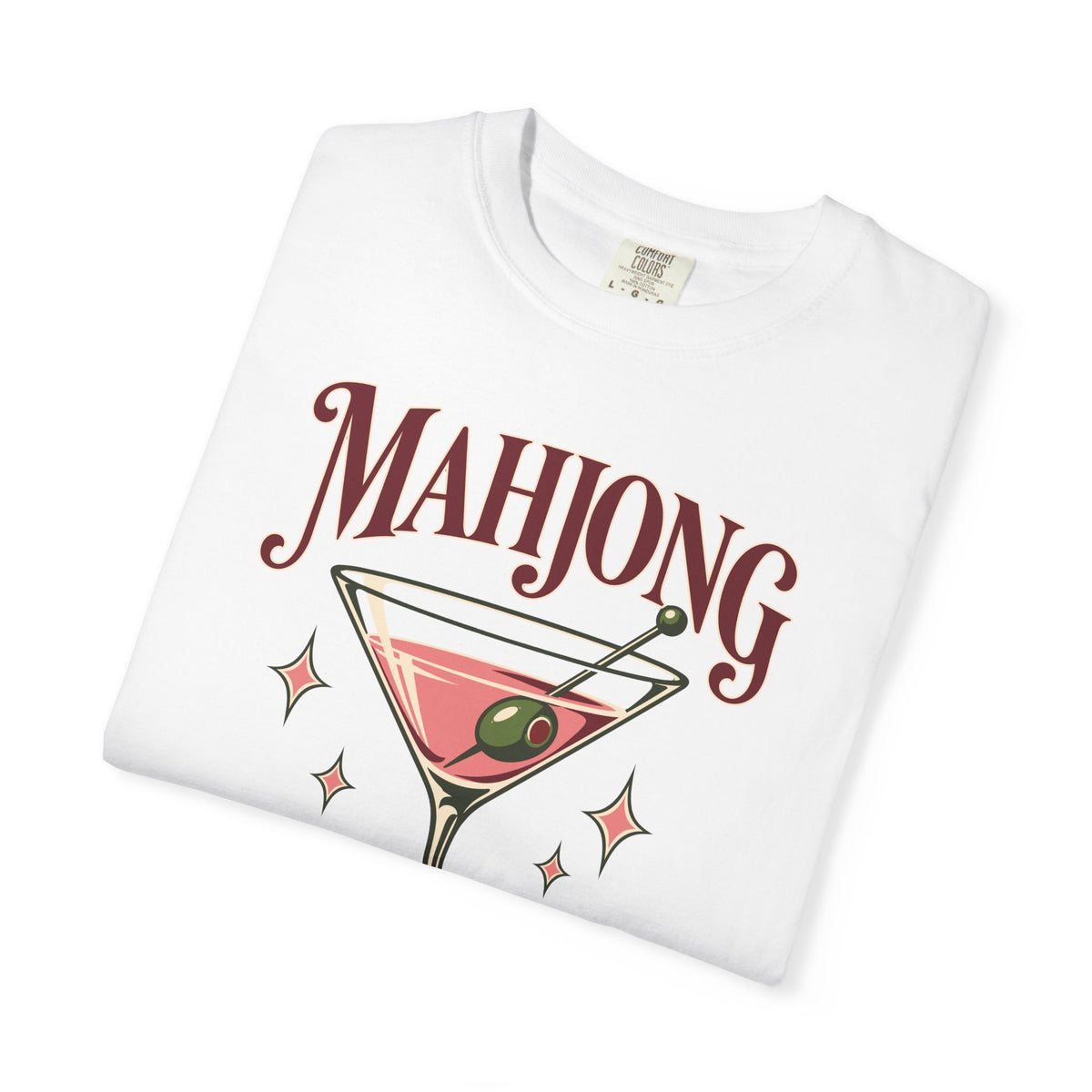 Mahjong & Martinis T-Shirt, garment-dyed cotton T-shirt