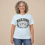 Mahjong Social Club T-Shirt in Chambray blue