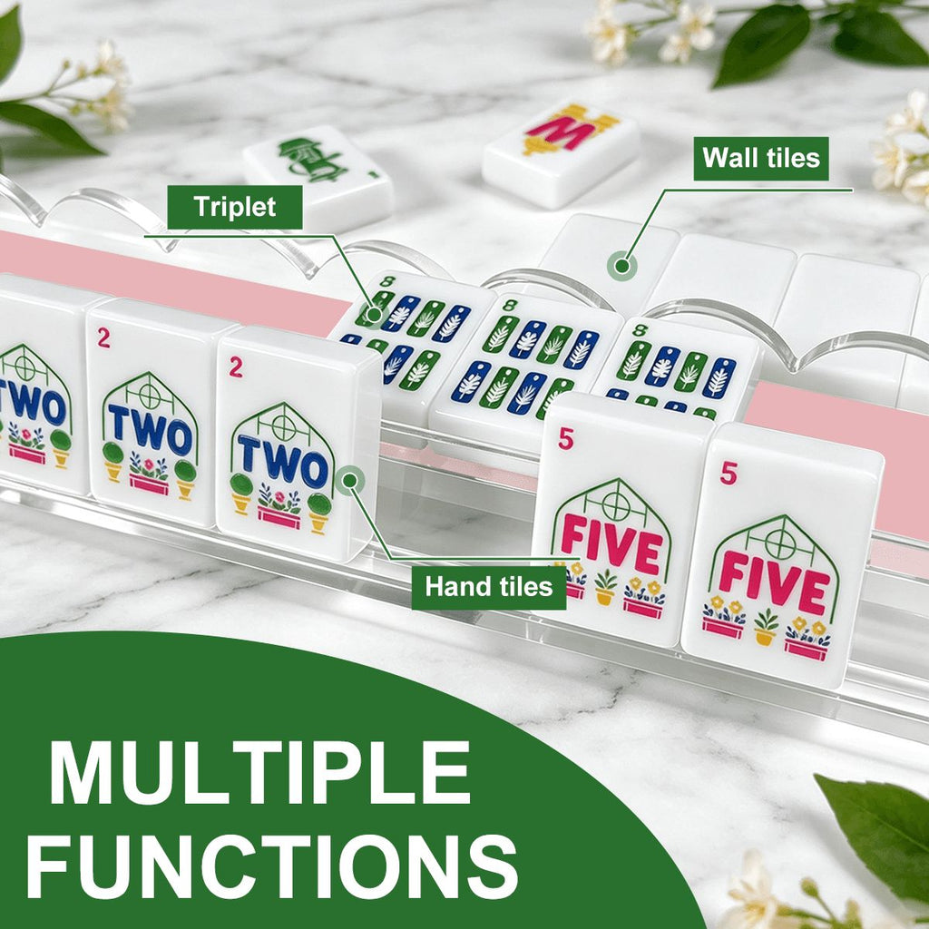 Blush Pink Mahjong Rack & Pusher Set of 4 - Mahj Mat Studio