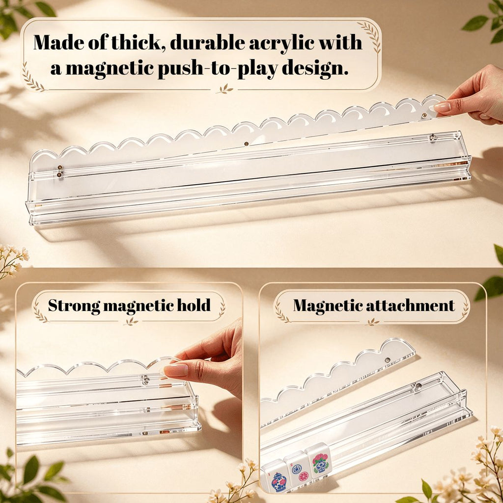 Blush Pink Mahjong Rack & Pusher Set of 4 - Mahj Mat Studio