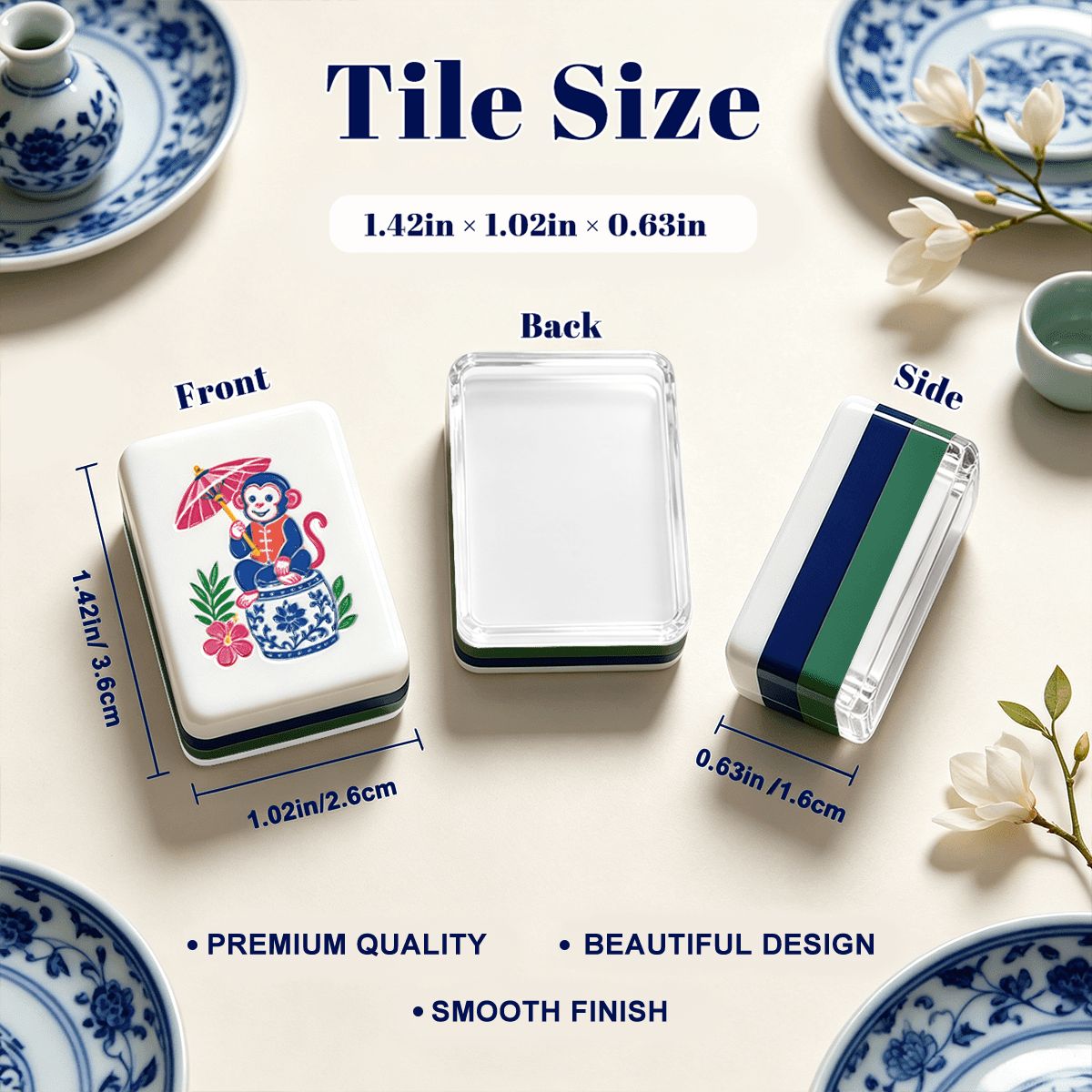 Chinoiserie Chic American Mahjong Tile Set - Mahj Mat Studio