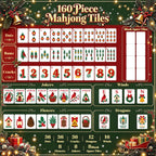 Christmas Cardinal American Mahjong Tile Set - Mahj Mat Studio