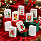 Christmas Cardinal American Mahjong Tile Set - Mahj Mat Studio