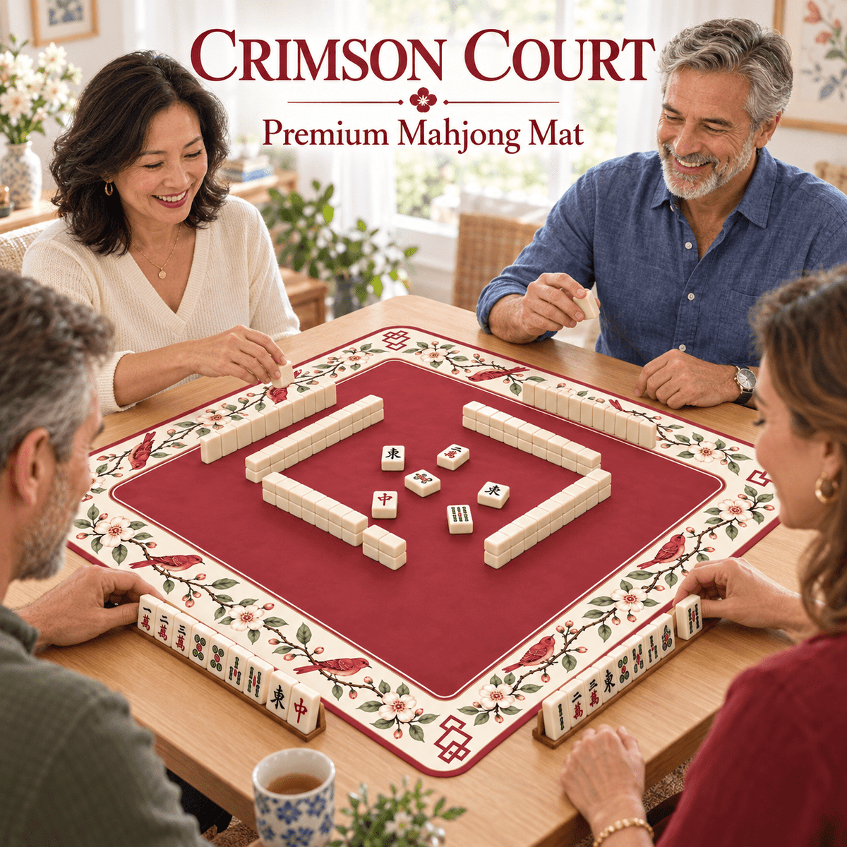 CRIMSON COURT - Mahj Mat Studio