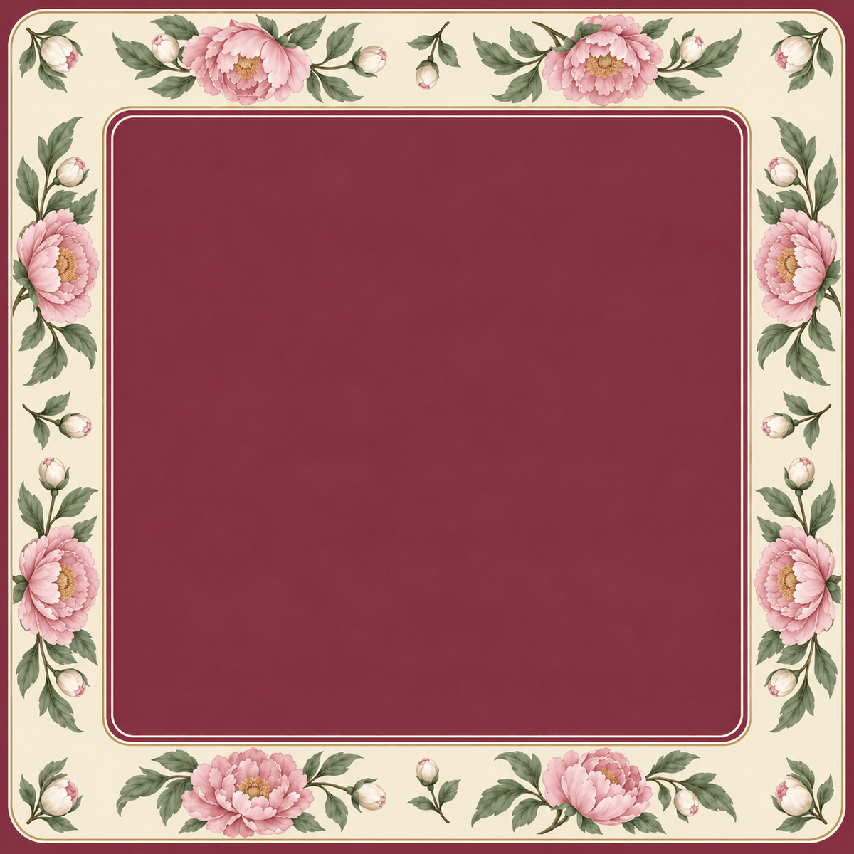 CRIMSON PETALS - Mahj Mat Studio
