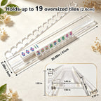 Crystal Clear Mahjong Rack & Pusher Set of 4 - Mahj Mat Studio