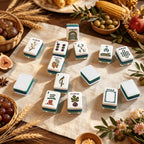 Earthy Botanical American Mahjong Tiles - Mahj Mat Studio