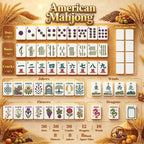 Earthy Botanical American Mahjong Tiles - Mahj Mat Studio