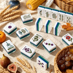 Earthy Botanical American Mahjong Tiles - Mahj Mat Studio
