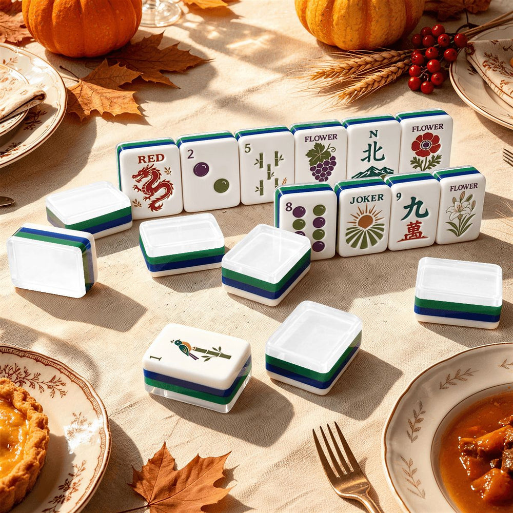 Earthy Botanical American Mahjong Tiles