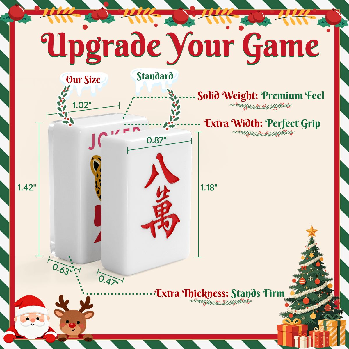 Glam Holiday American Mahjong Tile Set - Mahj Mat Studio