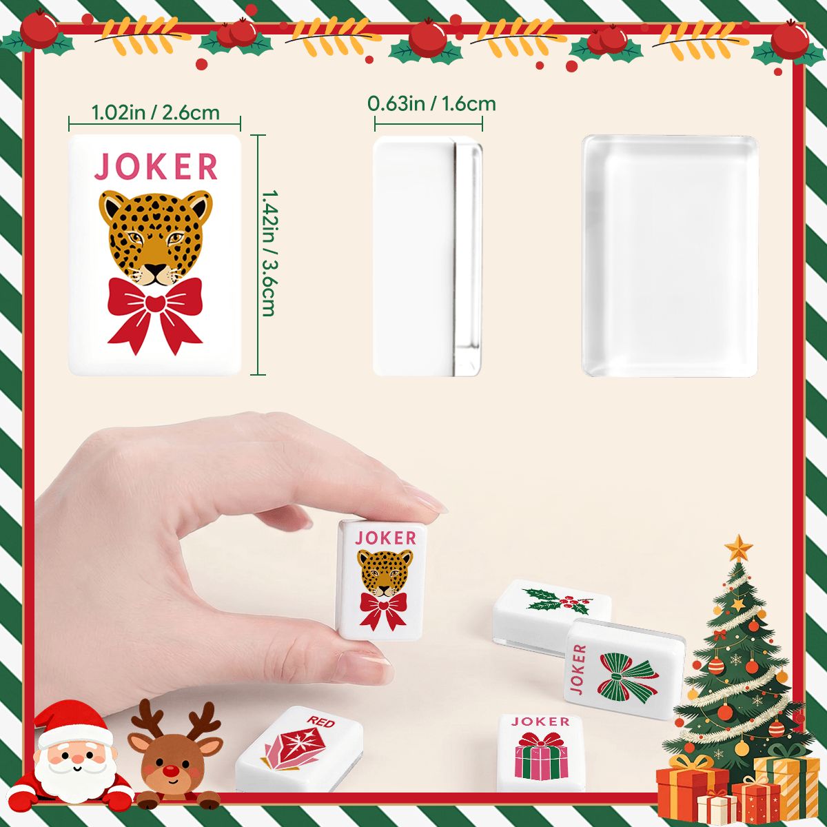 Glam Holiday American Mahjong Tile Set - Mahj Mat Studio