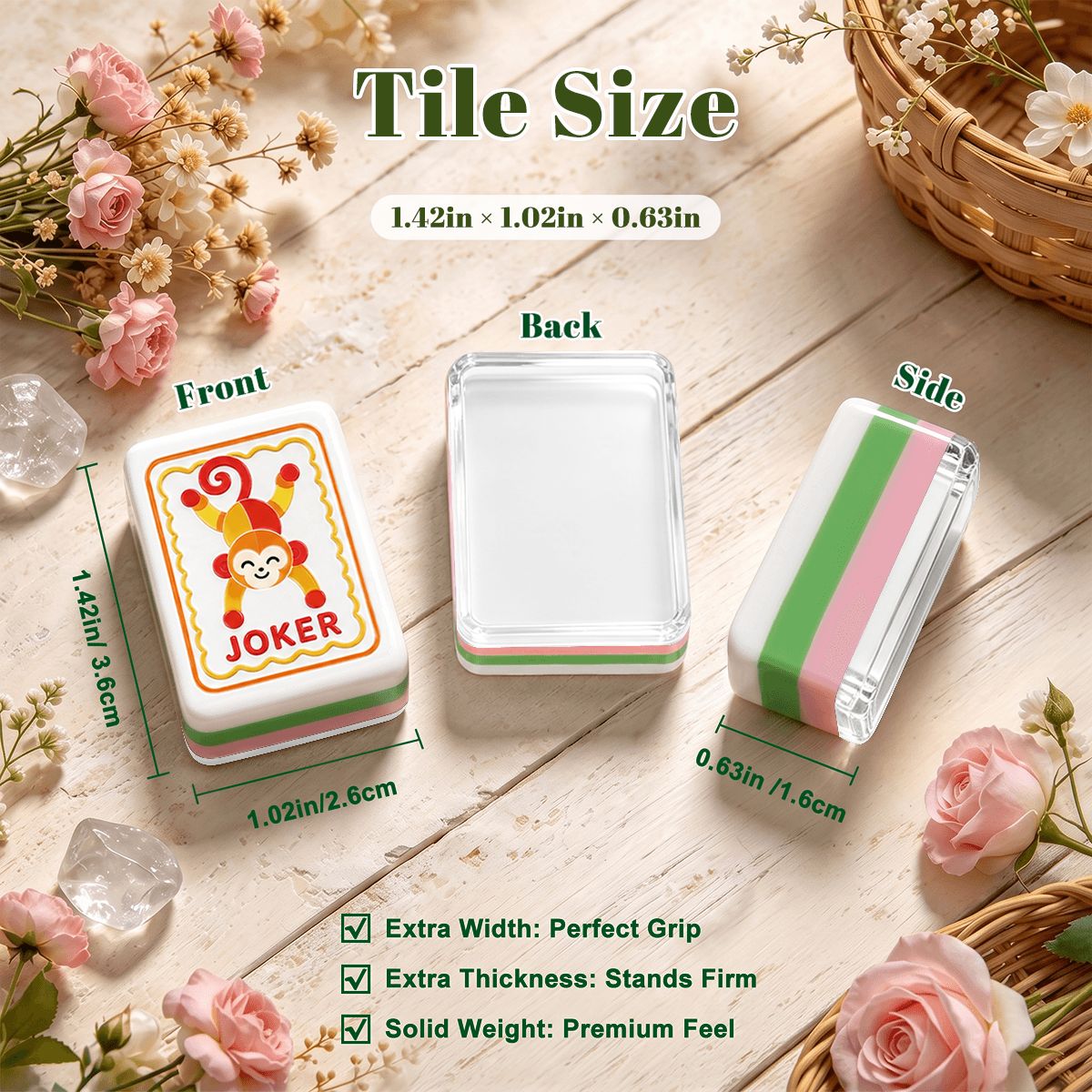 Modern Folk American Mahjong Tile Set - Mahj Mat Studio
