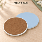 Powder Blue Ceramic Coasters with Holder | Set of 6 - Mahj Mat Studio