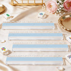 Powder Blue Mahjong Rack & Pusher Set of 4 - Mahj Mat Studio